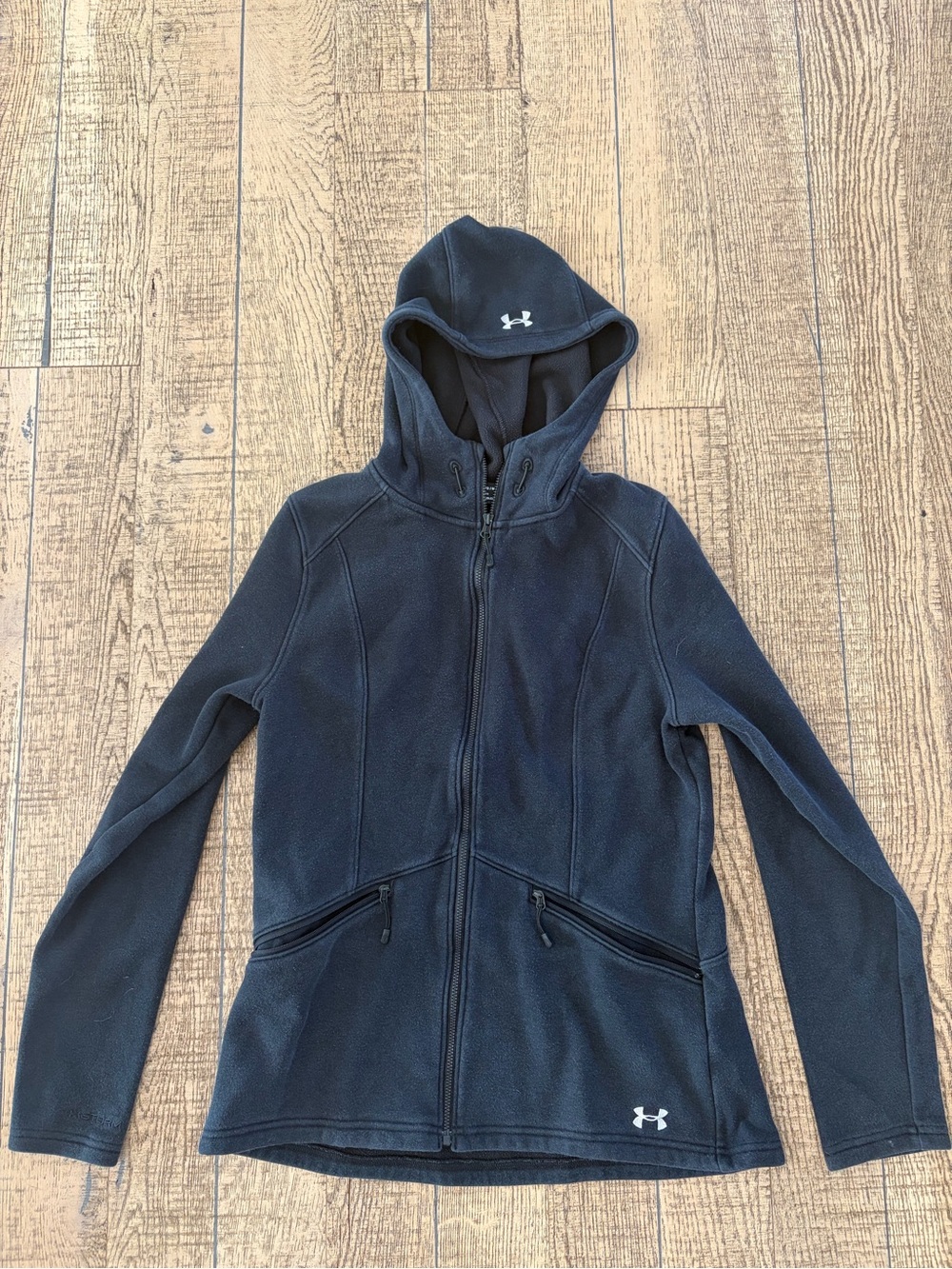 Under Armour Women's Black Full-Zip Hooded Fleece Jacket